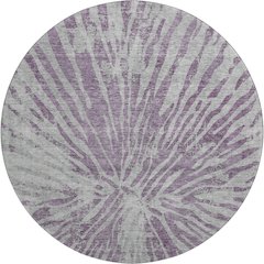 Premium Machine Washable Mayfield AMF818 Purple 8' x 8' Round Rug