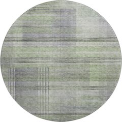 Premium Machine Washable Mayfield AMF819 Aloe 8' x 8' Round Rug