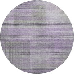 Premium Machine Washable Mayfield AMF819 Purple 8' x 8' Round Rug