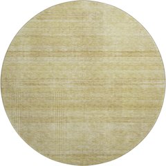Premium Machine Washable Mayfield AMF820 Gold 8' x 8' Round Rug
