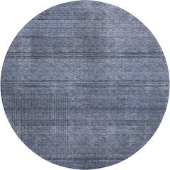 Premium Machine Washable Mayfield AMF820 Navy 8' x 8' Round Rug
