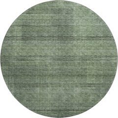 Premium Machine Washable Mayfield AMF820 Olive 8' x 8' Round Rug