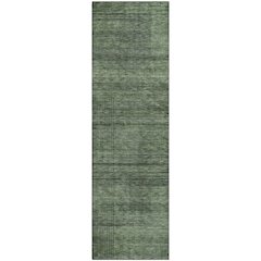 Premium Machine Washable Mayfield AMF820 Olive 2'3" x 7'6" Runner Rug