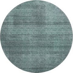 Premium Machine Washable Mayfield AMF820 Teal 8' x 8' Round Rug