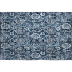 Premium Machine Washable Mayfield AMF821 Navy 1'8" x 2'6" Rug