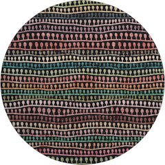 Premium Machine Washable Mayfield AMF823 Black 8' x 8' Round Rug