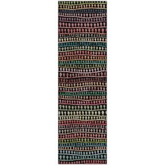 Premium Machine Washable Mayfield AMF823 Black 2'3" x 7'6" Runner Rug