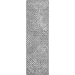 Premium Machine Washable Mayfield AMF825 Gray 2'3" x 7'6" Runner Rug