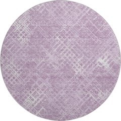 Premium Machine Washable Mayfield AMF825 Lavender 8' x 8' Round Rug