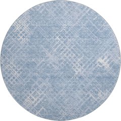 Premium Machine Washable Mayfield AMF825 Sky 8' x 8' Round Rug