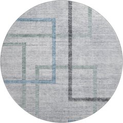 Premium Machine Washable Mayfield AMF826 Gray 8' x 8' Round Rug