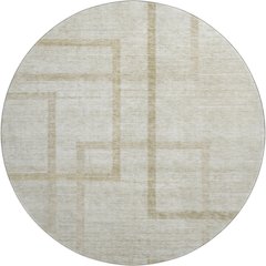 Premium Machine Washable Mayfield AMF827 Beige 8' x 8' Round Rug