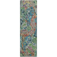 Premium Machine Washable Mayfield AMF829 Blue 2'3" x 7'6" Runner Rug