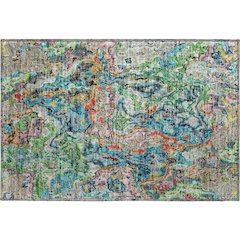 Premium Machine Washable Mayfield AMF829 Blue 1'8" x 2'6" Rug