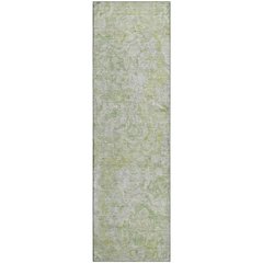 Premium Machine Washable Mayfield AMF829 Green 2'3" x 7'6" Runner Rug