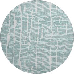 Premium Machine Washable Mayfield AMF830 Teal 8' x 8' Round Rug