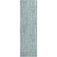 Premium Machine Washable Mayfield AMF830 Teal 2'3" x 7'6" Runner Rug