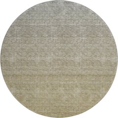 Premium Machine Washable Mayfield AMF833 Gold 8' x 8' Round Rug
