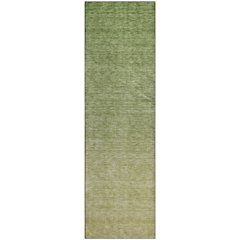 Premium Machine Washable Mayfield AMF833 Green 2'3" x 7'6" Runner Rug