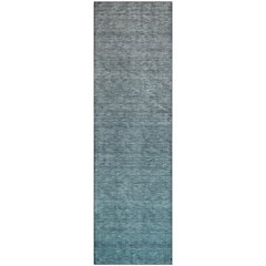 Premium Machine Washable Mayfield AMF833 Teal 2'3" x 7'6" Runner Rug
