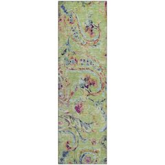 Premium Machine Washable Mayfield AMF834 Aloe 2'3" x 7'6" Runner Rug