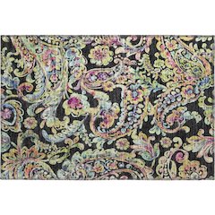 Premium Machine Washable Mayfield AMF834 Black 1'8" x 2'6" Rug
