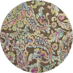 Premium Machine Washable Mayfield AMF834 Chocolate 8' x 8' Round Rug