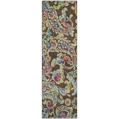 Premium Machine Washable Mayfield AMF834 Chocolate 2'3" x 7'6" Runner Rug