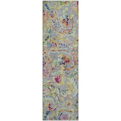 Premium Machine Washable Mayfield AMF834 Gray 2'3" x 7'6" Runner Rug