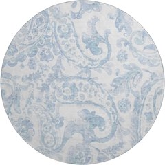 Premium Machine Washable Mayfield AMF835 Sky 8' x 8' Round Rug