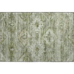 Premium Machine Washable Mayfield AMF837 Olive 1'8" x 2'6" Rug