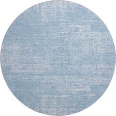 Premium Machine Washable Mayfield AMF839 Blue 8' x 8' Round Rug