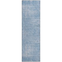 Premium Machine Washable Mayfield AMF839 Blue 2'3" x 7'6" Runner Rug