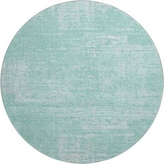 Premium Machine Washable Mayfield AMF839 Turquoise 8' x 8' Round Rug
