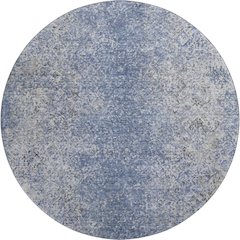 Premium Machine Washable Mayfield AMF840 Blue 8' x 8' Round Rug