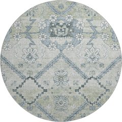 Premium Machine Washable Mayfield AMF841 Aloe 8' x 8' Round Rug