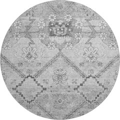 Premium Machine Washable Mayfield AMF841 Gray 8' x 8' Round Rug