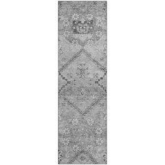 Premium Machine Washable Mayfield AMF841 Gray 2'3" x 7'6" Runner Rug