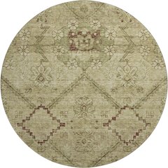 Premium Machine Washable Mayfield AMF842 Brown 8' x 8' Round Rug