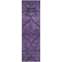 Premium Machine Washable Mayfield AMF842 Eggplant 2'3" x 7'6" Runner Rug