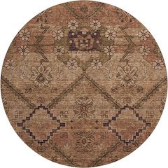 Premium Machine Washable Mayfield AMF842 Paprika 8' x 8' Round Rug
