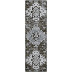 Premium Machine Washable Mayfield AMF846 Chocolate 2'3" x 7'6" Runner Rug