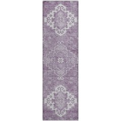 Premium Machine Washable Mayfield AMF847 Lavender 2'3" x 7'6" Runner Rug