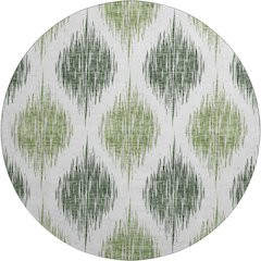 Premium Machine Washable Mayfield AMF848 Fern 8' x 8' Round Rug