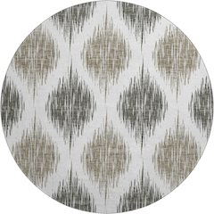 Premium Machine Washable Mayfield AMF848 Taupe 8' x 8' Round Rug