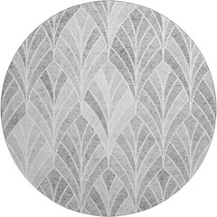 Premium Machine Washable Mayfield AMF851 Gray 8' x 8' Round Rug