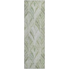 Premium Machine Washable Mayfield AMF851 Sage 2'3" x 7'6" Runner Rug
