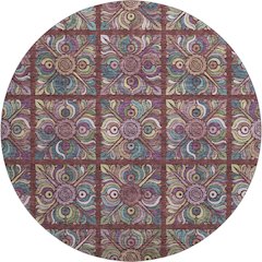 Premium Machine Washable Mayfield AMF852 Paprika 8' x 8' Round Rug