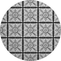 Premium Machine Washable Mayfield AMF854 Black 8' x 8' Round Rug