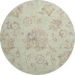 Premium Machine Washable Mayfield AMF856 Aloe 8' x 8' Round Rug